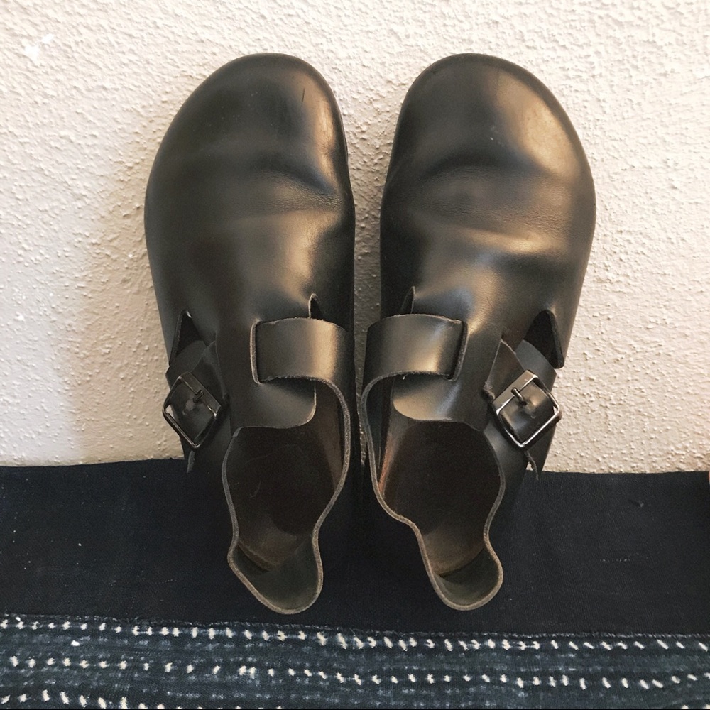 black leather 🌑 birkenstock london 🌑